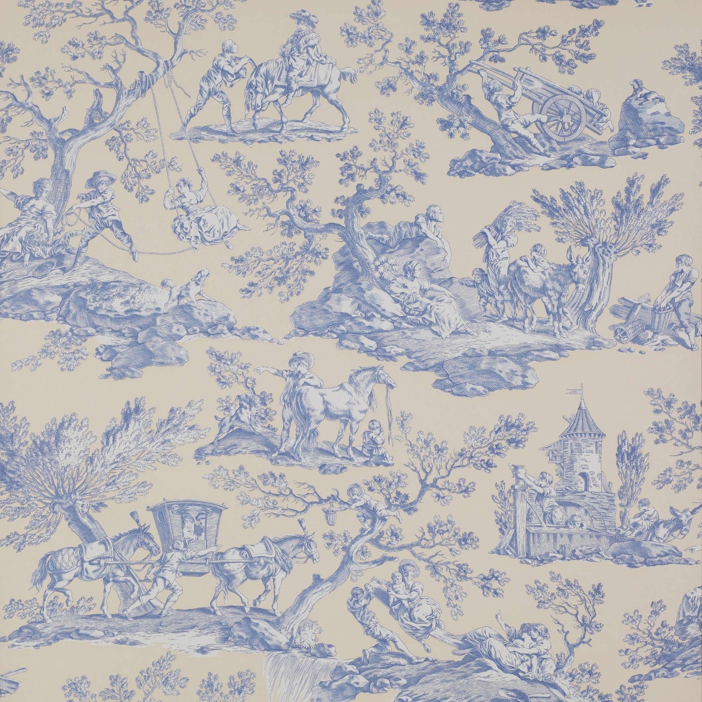 La Musardiere Wallpaper - Blue