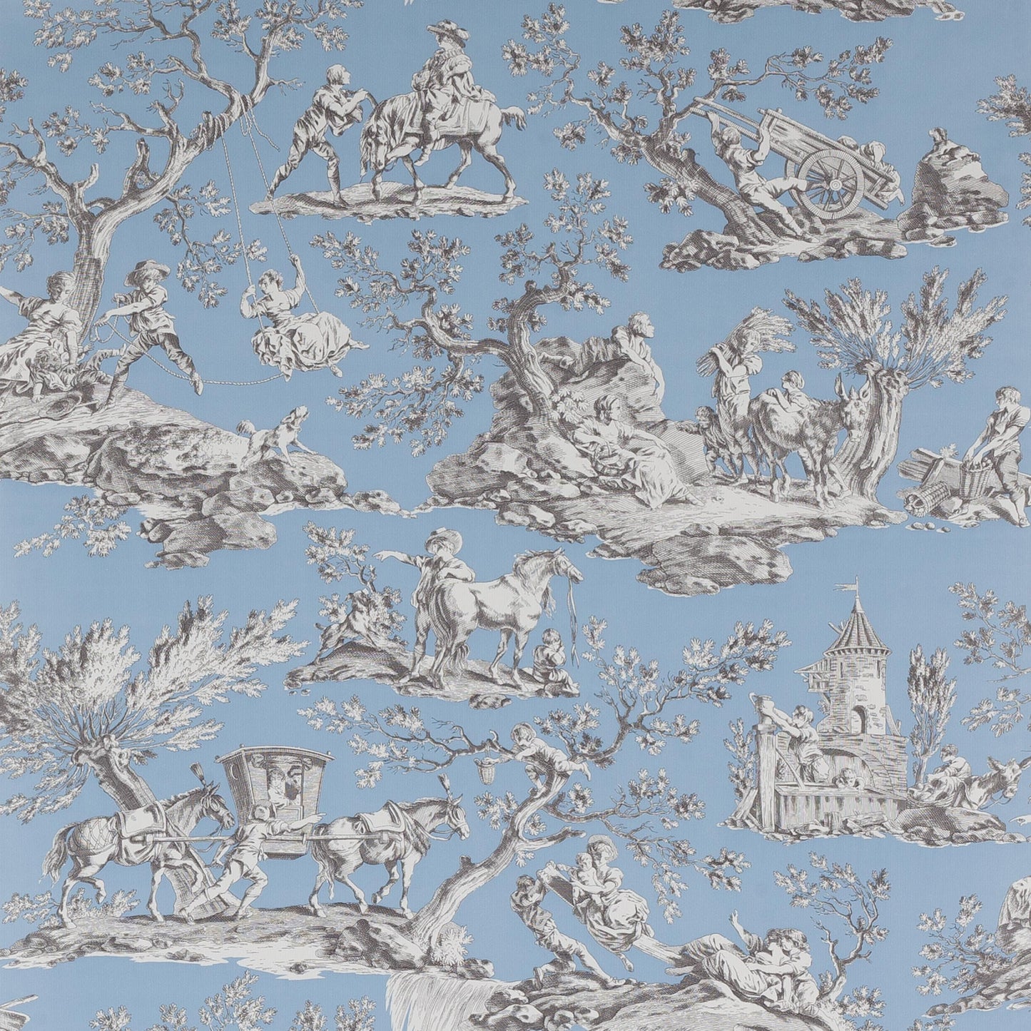 La Musardiere Wallpaper - Blue