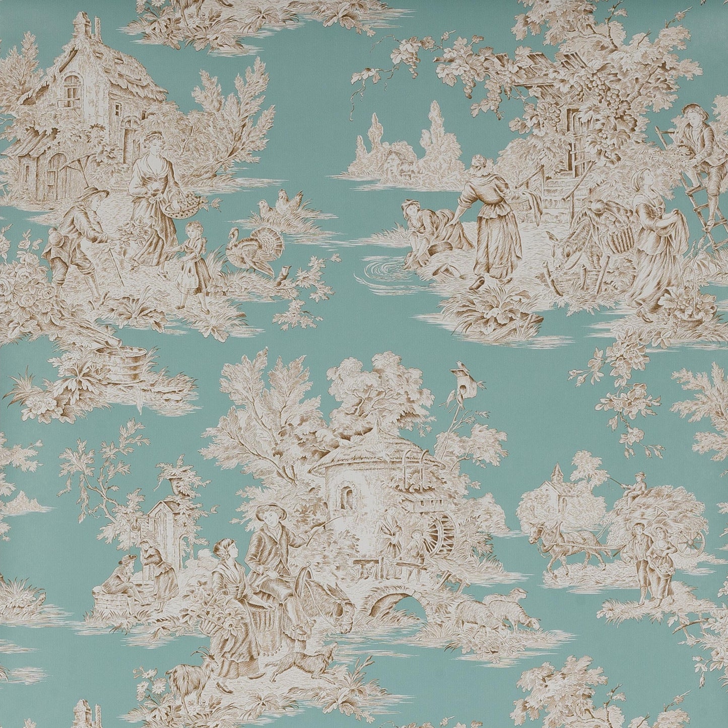 Campagne Wallpaper - Teal