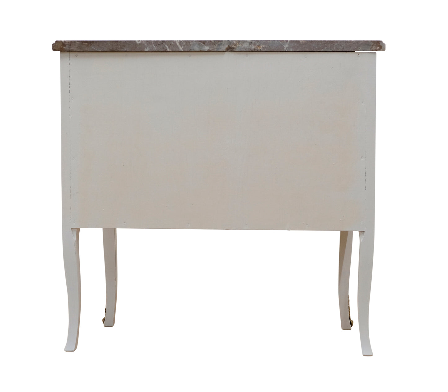 Louis XV style 3 drawer chest with exotic birds design and natural marble top