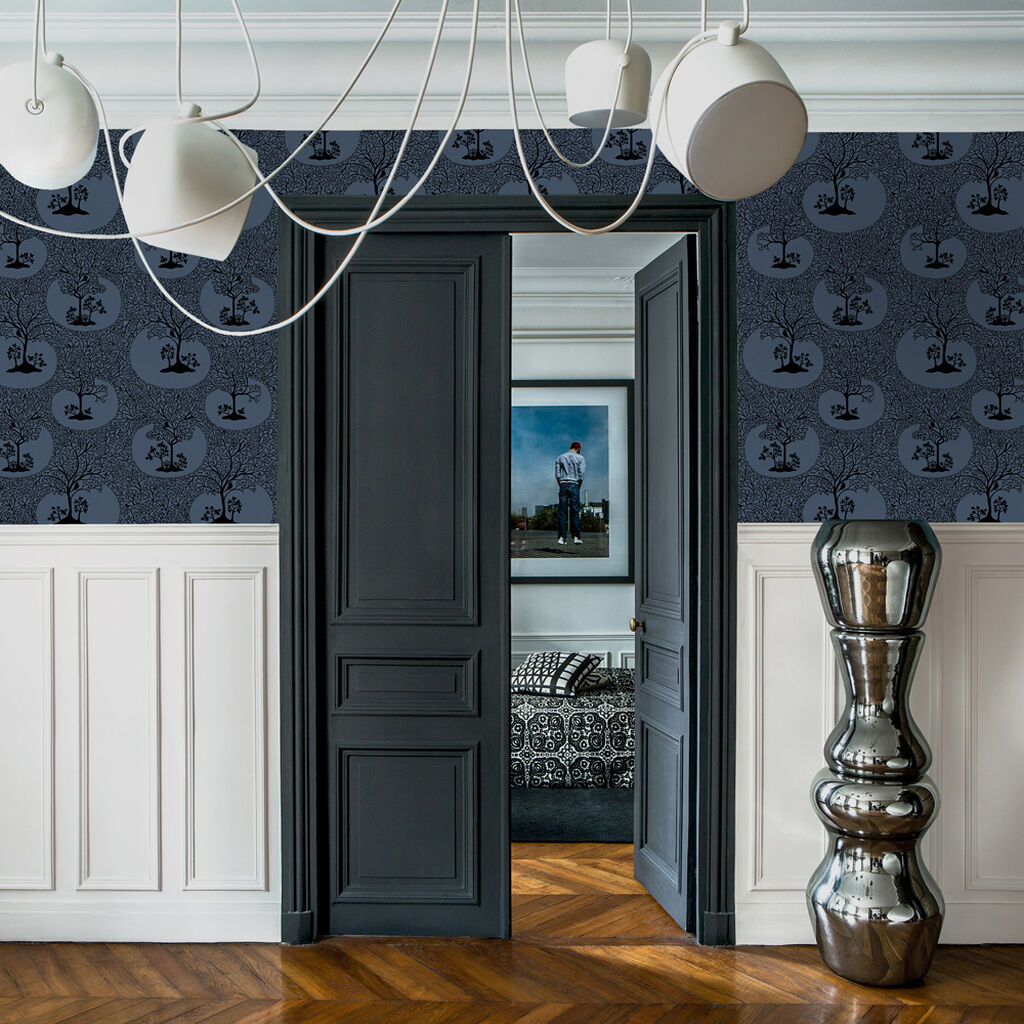113474 - Magical Forest Wallpaper - Midnight - Graham & Brown