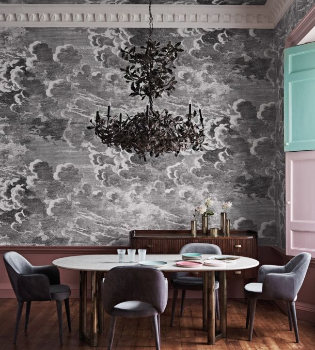 Nuvole Wallpaper - Black - Cole & Son