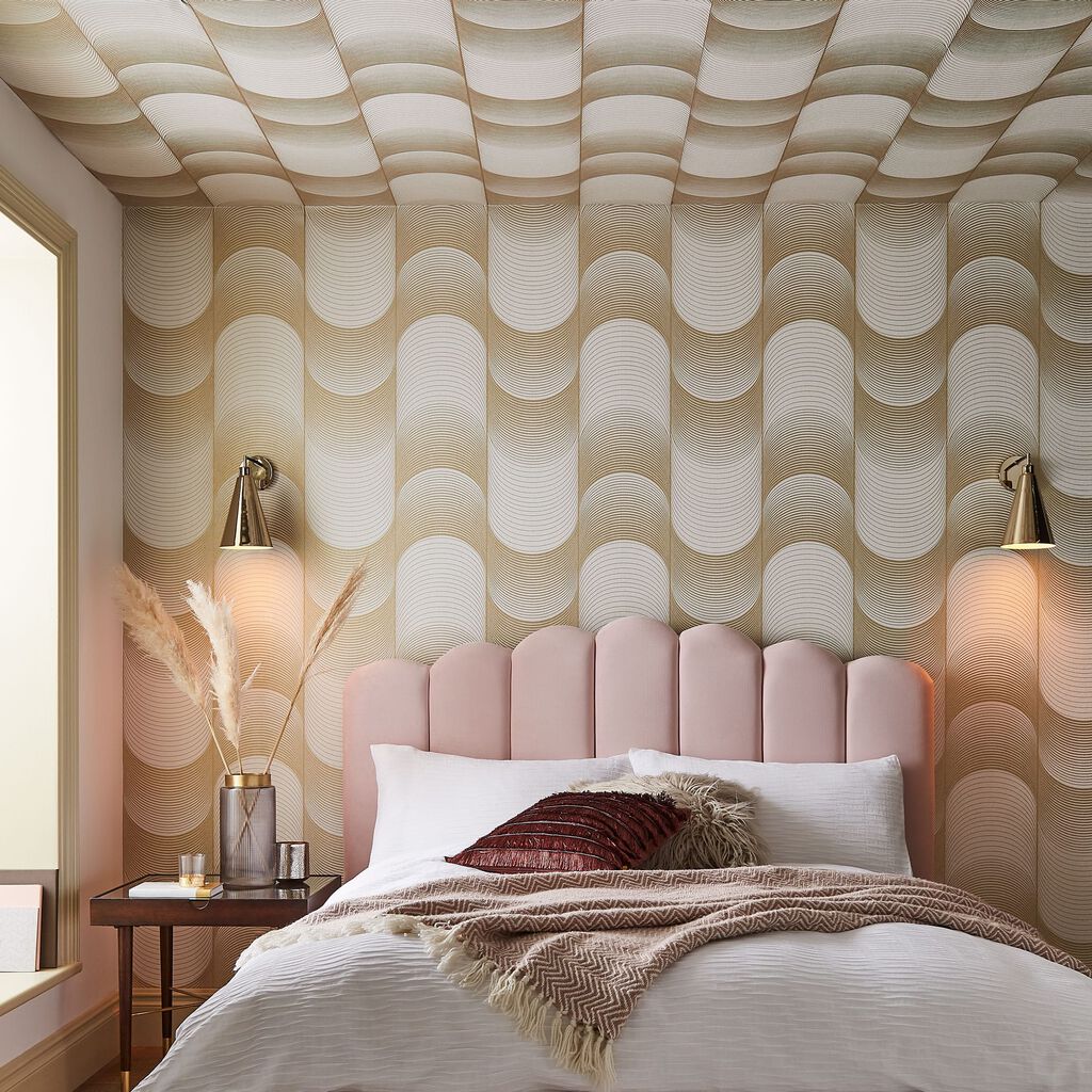 115075 - Eclipse Wallpaper - Pearl & Gold - Graham & Brown