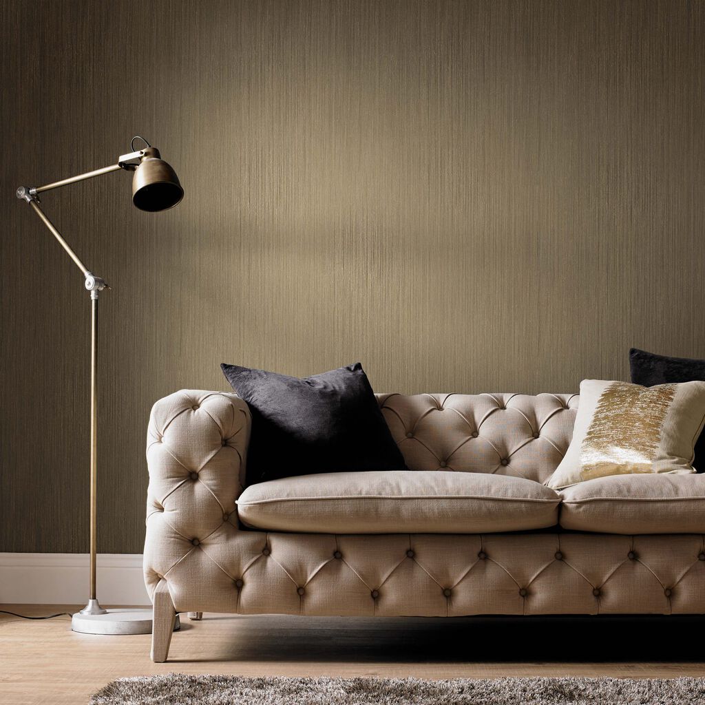 115249 - Lustre Wallpaper - Gold - Graham & Brown