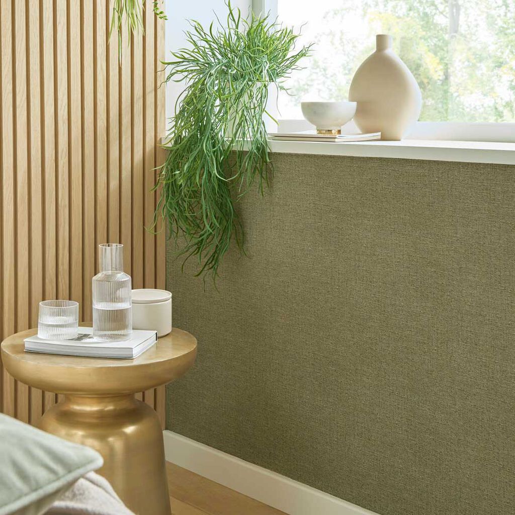 118034 - Haptic Wallpaper - Straw - Graham & Brown