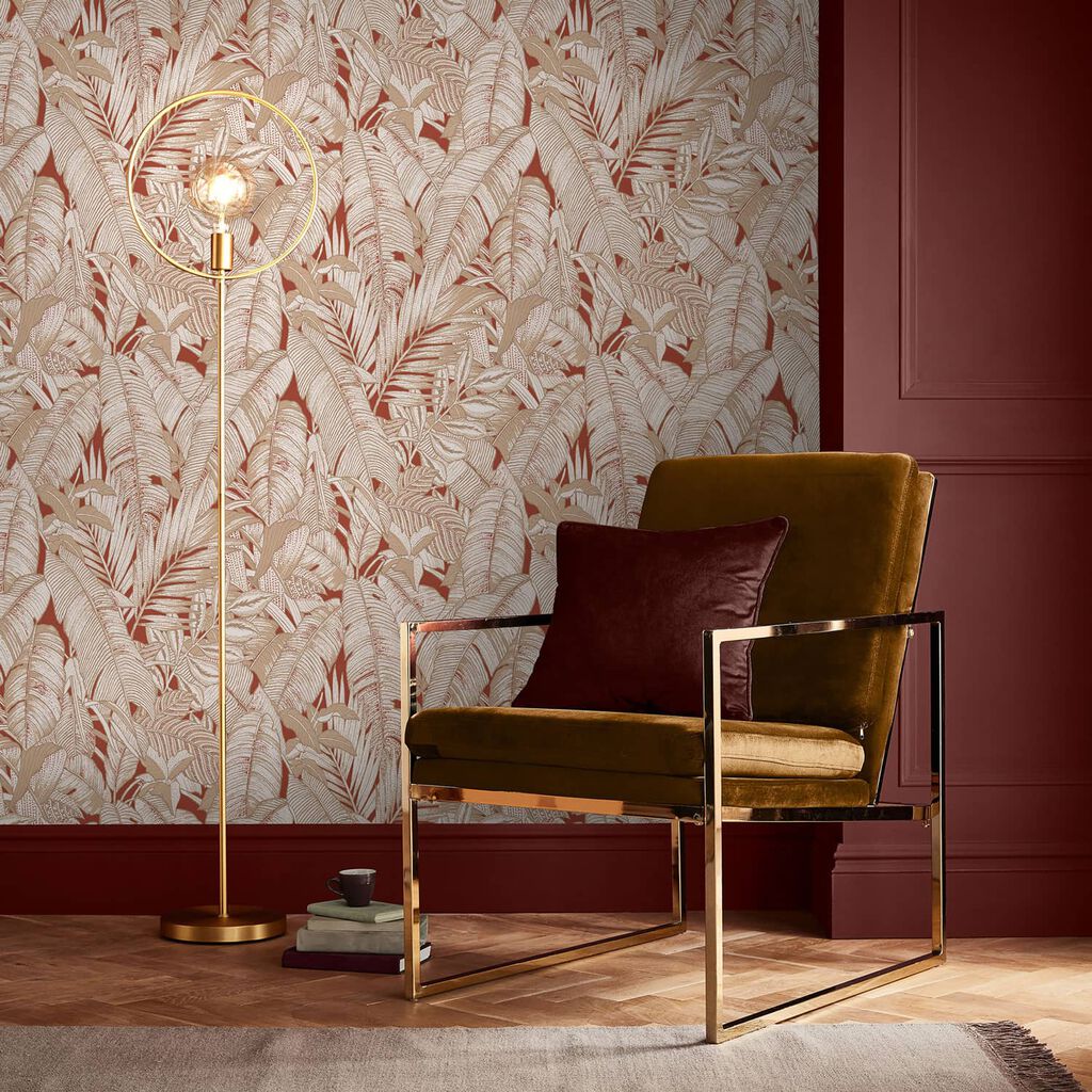 119671 - Paradys Wallpaper - Alizarin - Graham & Brown