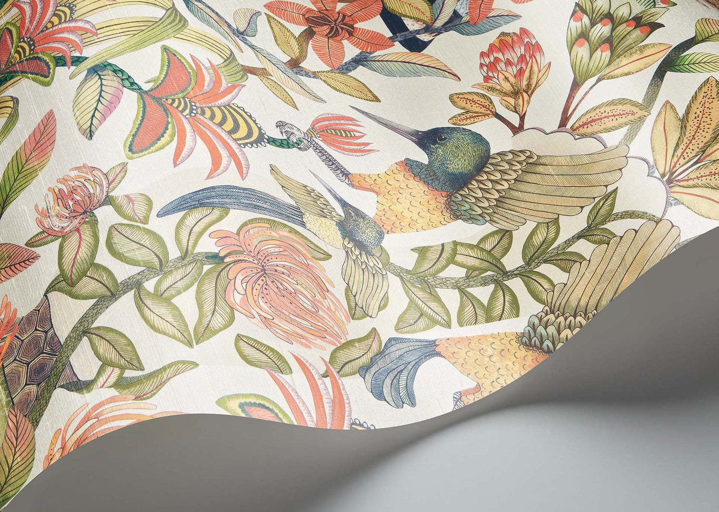 Protea Garden Silk Room Wallpaper - Multicolor