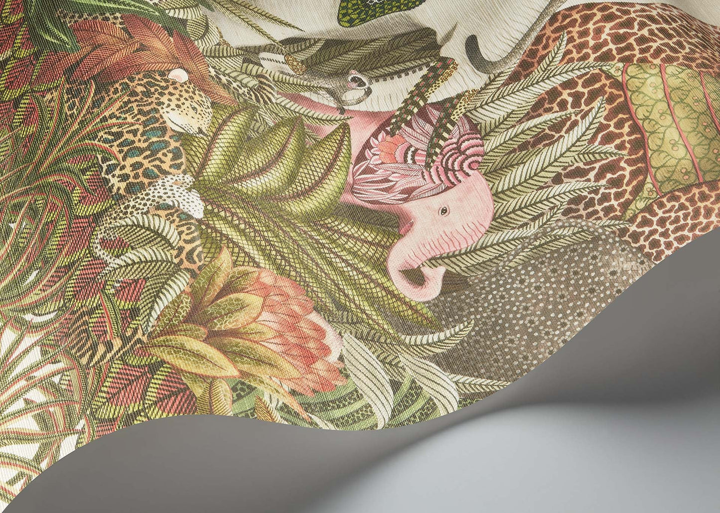 Letaba March Grasscloth Wallpaper - Green - Cole & Son