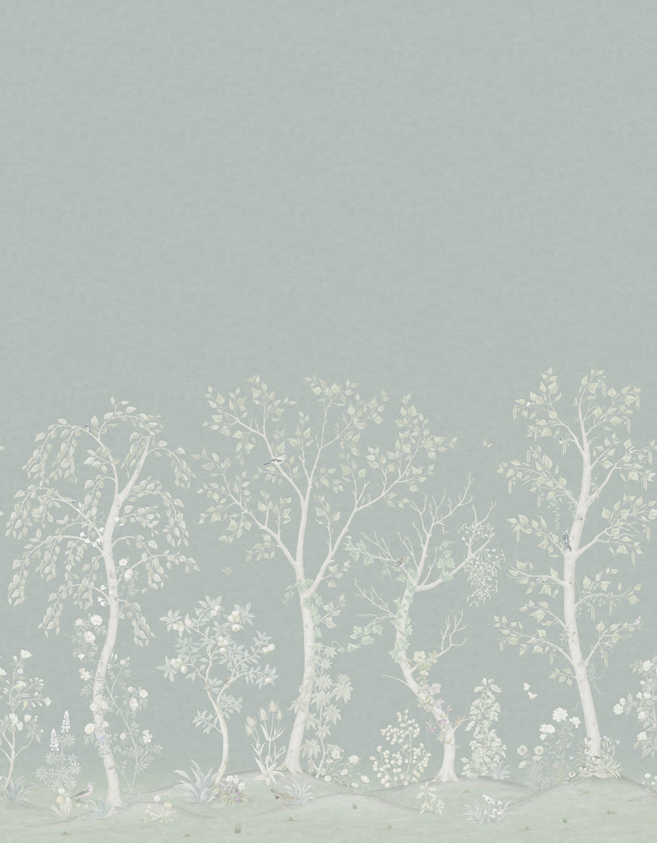 Seasonal Woods Wallpaper - Silver - Cole & Son