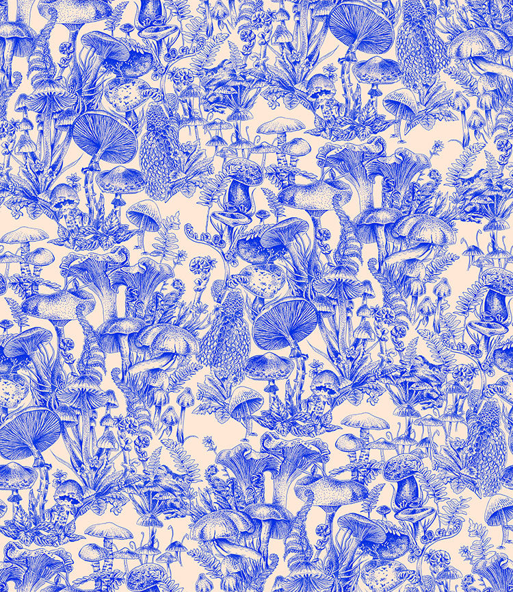 Fungi Forest Wallpaper - Blue