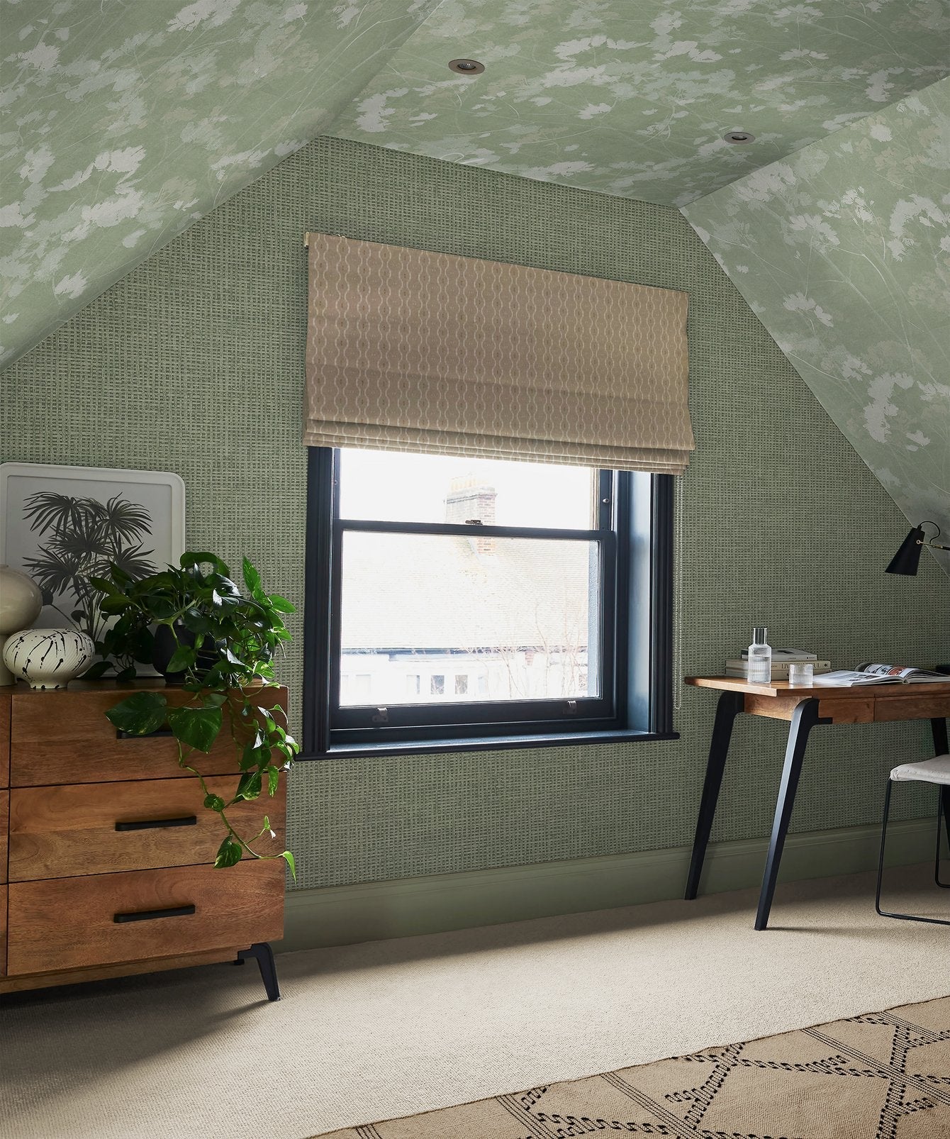 124093 - Rustic Weft Wallpaper - Calma - Graham & Brown