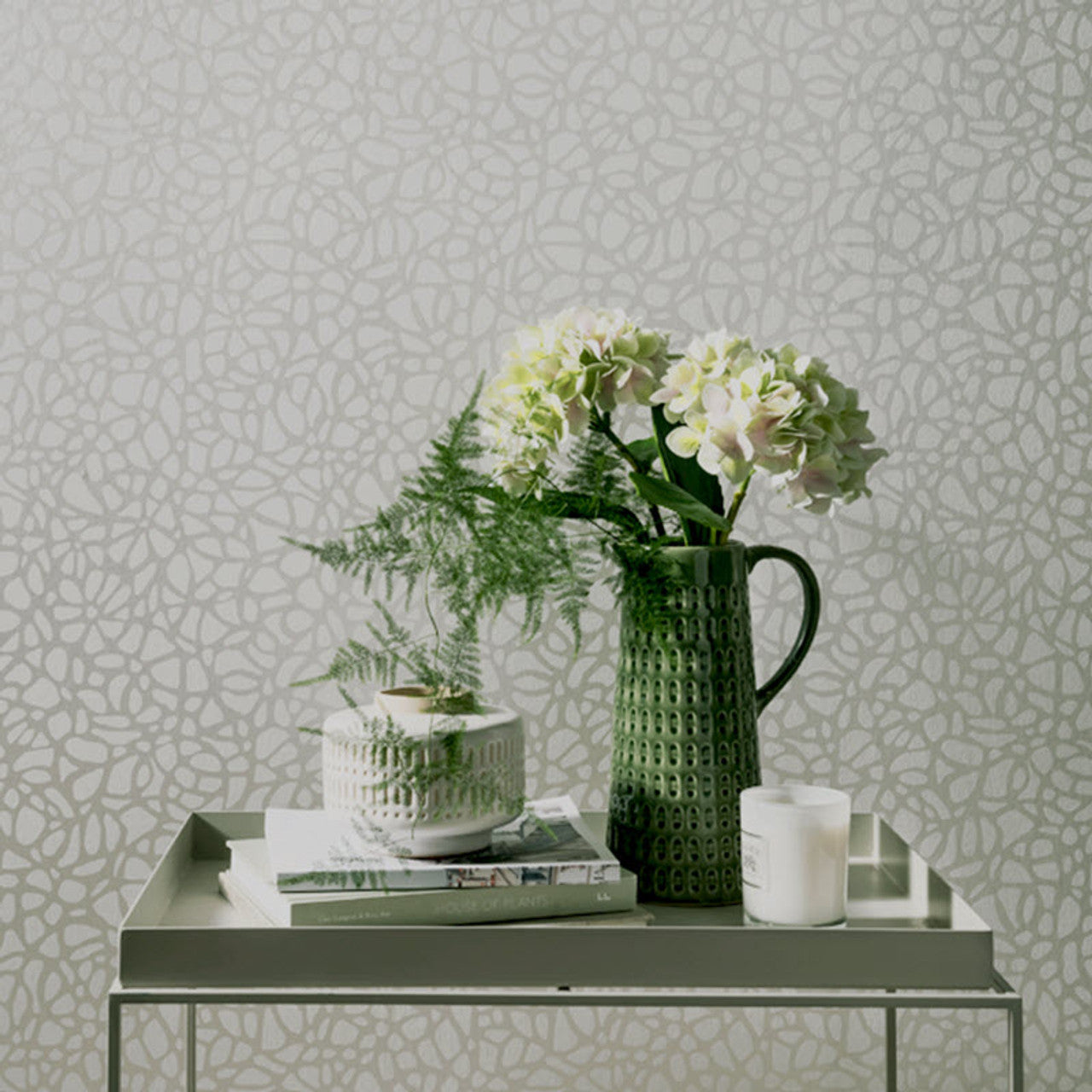 Pebble Pearl Cream Luxury Patterned Wallpaper - 1838 wallcoverings
