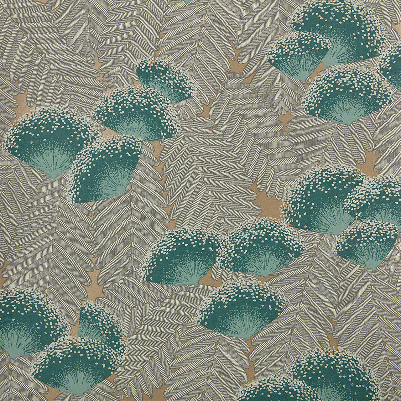 Clarice Emerald Green Luxury Art Deco Wallpaper - 1838 wallcoverings