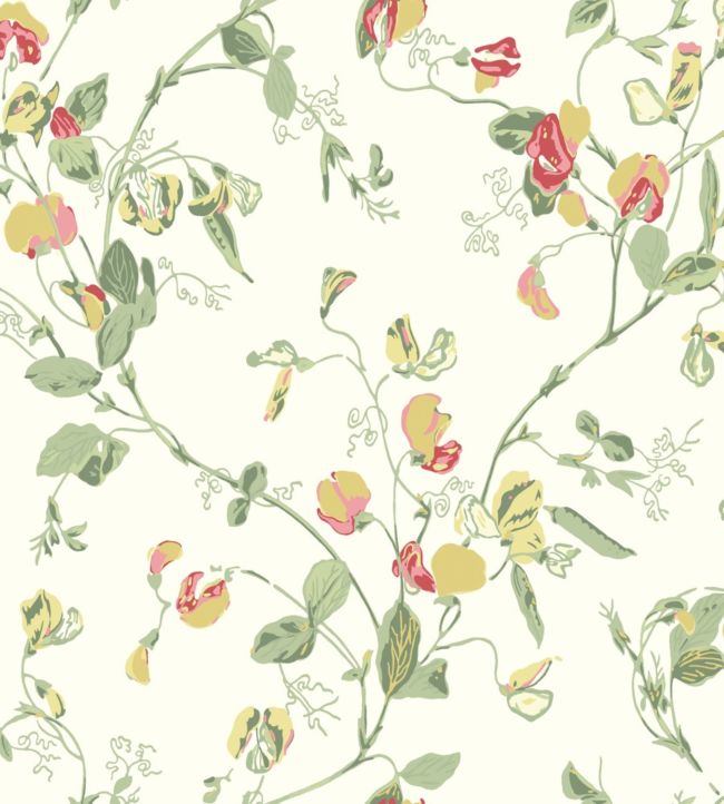 Sweet Pea Wallpaper - Green