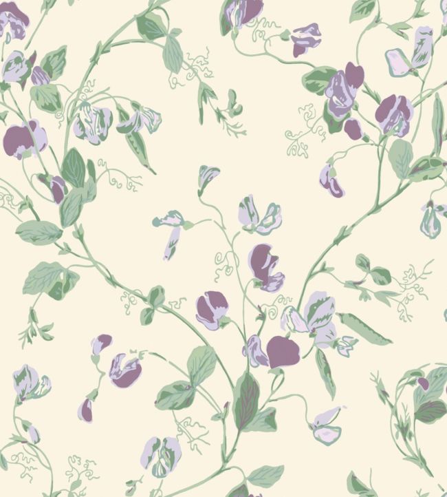 Sweet Pea Wallpaper - Purple