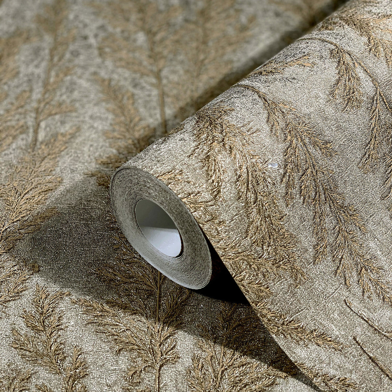 Feathery Tree Natural Opulence Beige Wallpaper - Galerie