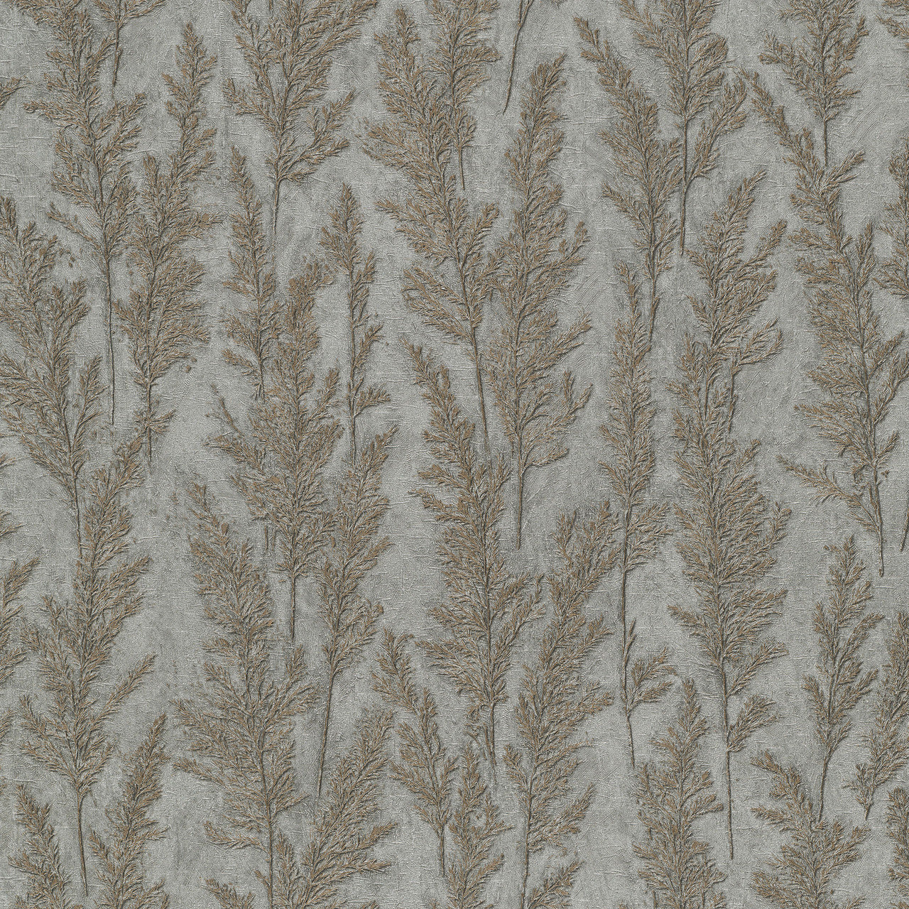 Feathery Tree Natural Opulence Silver Wallpaper - Galerie
