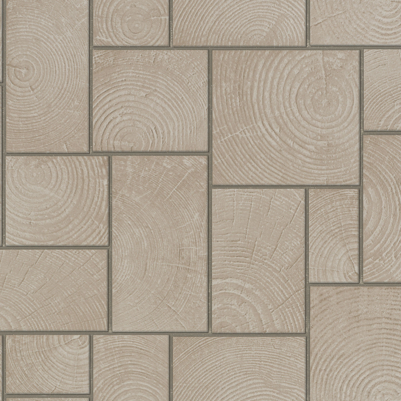 Wood Block Natural Opulence Beige Wallpaper - Galerie