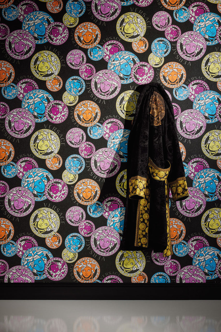 Medusa Amplified Wallpaper - Multicolor - Versace