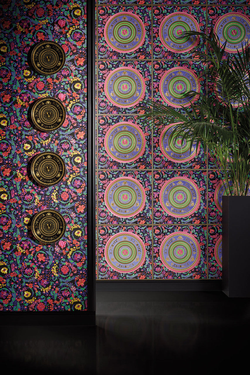 Virtus Heritage Wallpaper - Purple - Versace