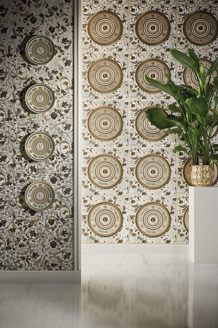Virtus Heritage Wallpaper - Brown - Versace