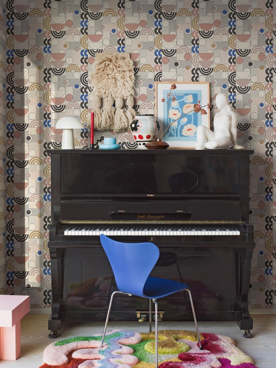 Cosmopolitan Wallpaper - Cream - Borastapeter