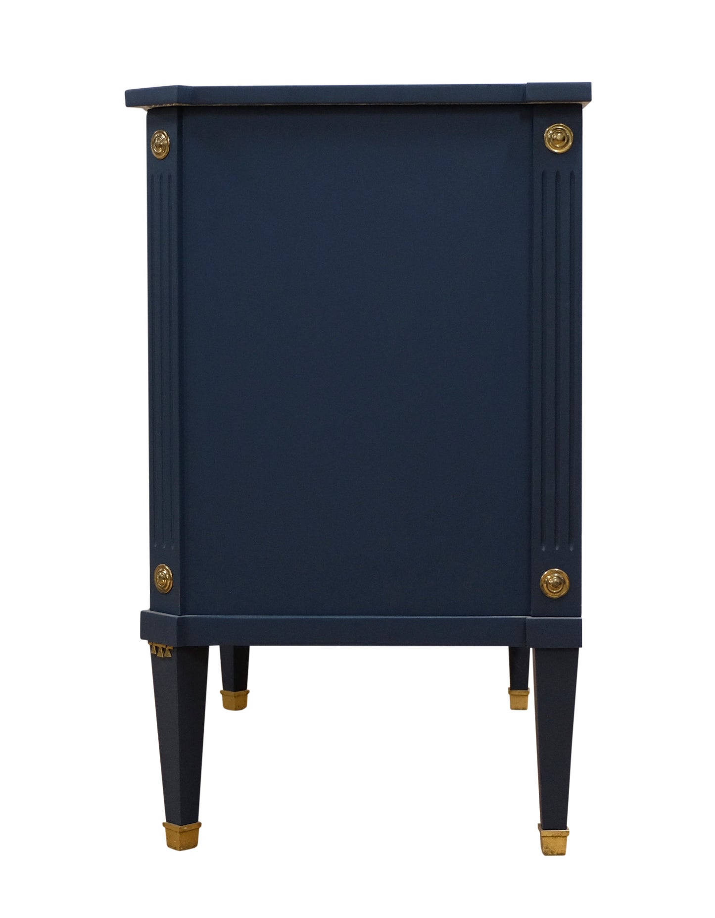 Gustavian Style 3 Drawer Chest Painted Mifnight Blue