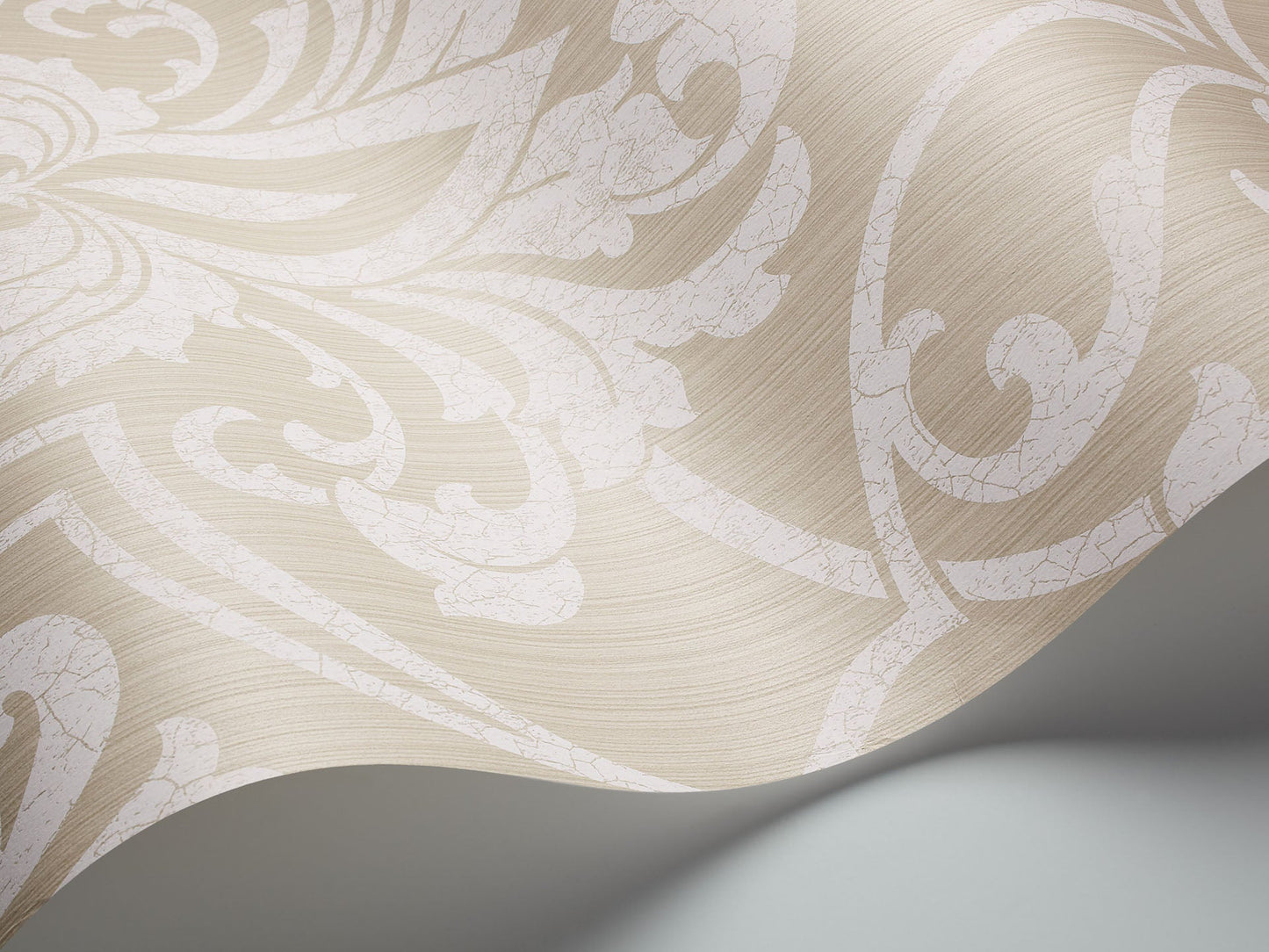 St Petersburg Damask Wallpaper - White - Cole & Son