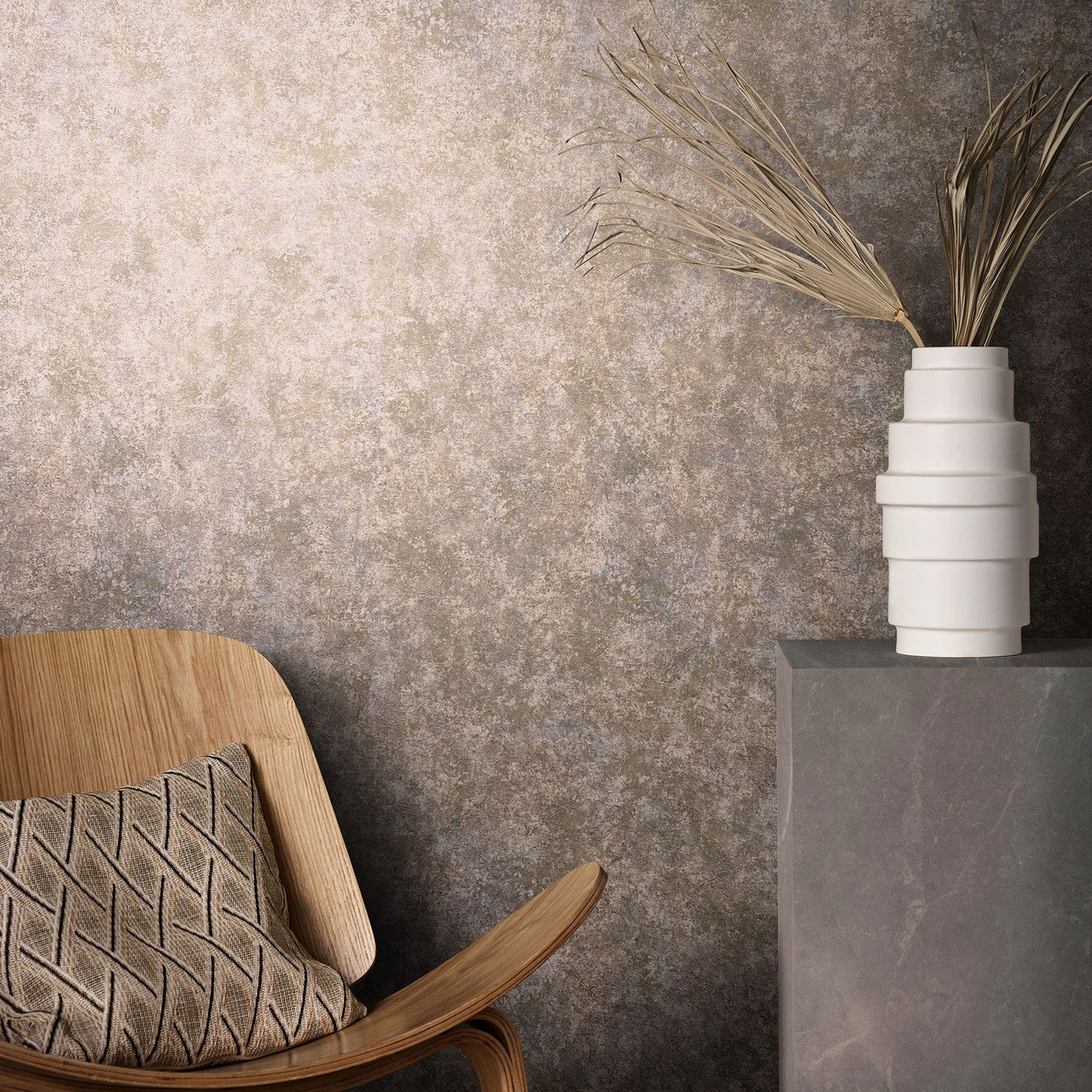 Clay Natural Opulence Brown Red Wallpaper - Galerie