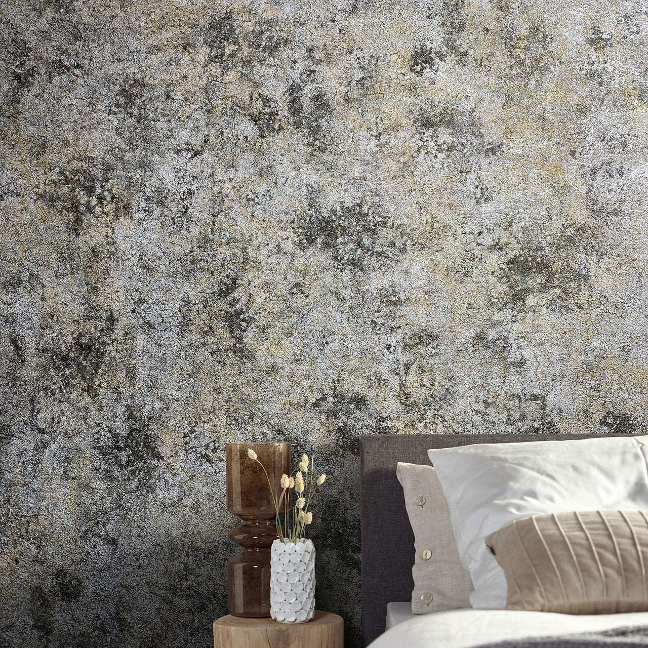 Clay Natural Opulence Silver Wallpaper - Galerie