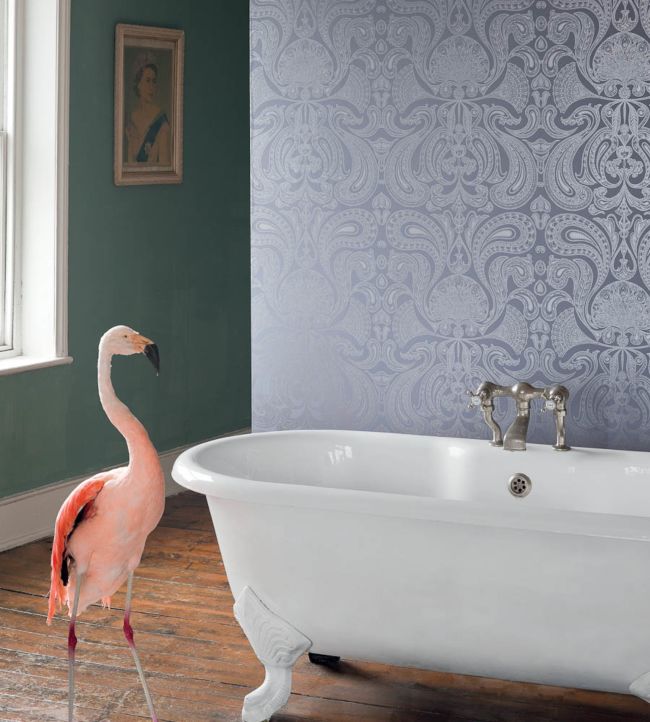 Malabar Room Wallpaper - Silver