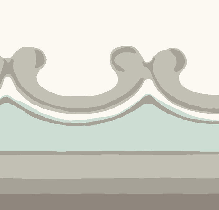 Broderie Border Wallpaper - Gray