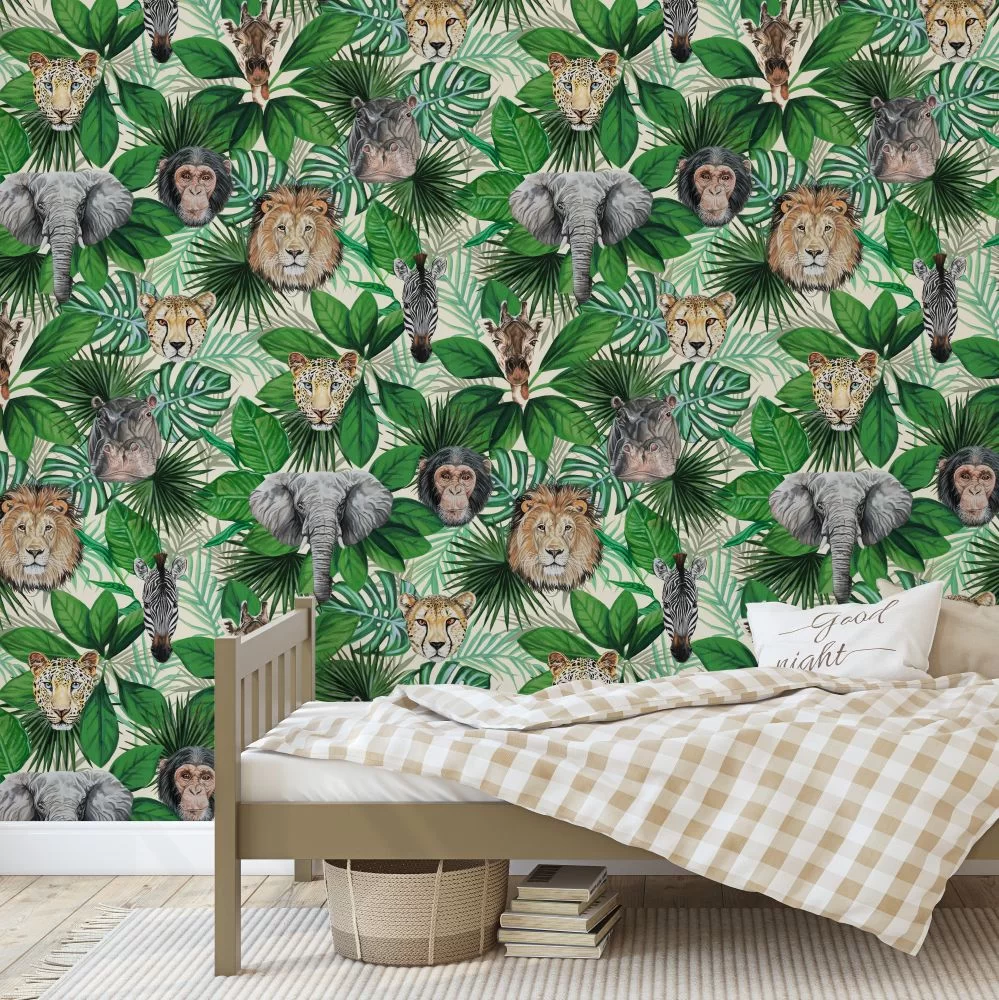 Geoffrey & Friends Wallpaper - Green - The Graduate Collection
