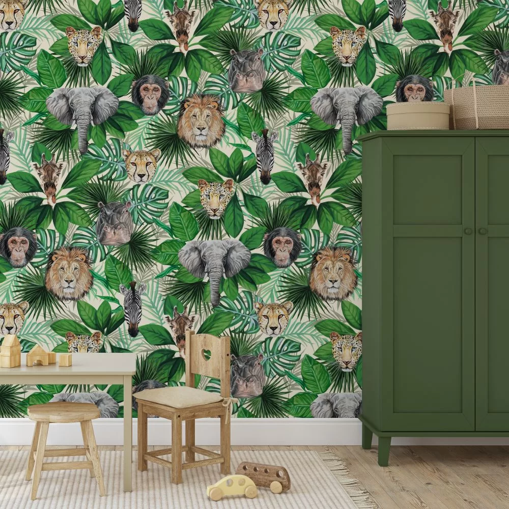 Geoffrey & Friends Wallpaper - Green - The Graduate Collection