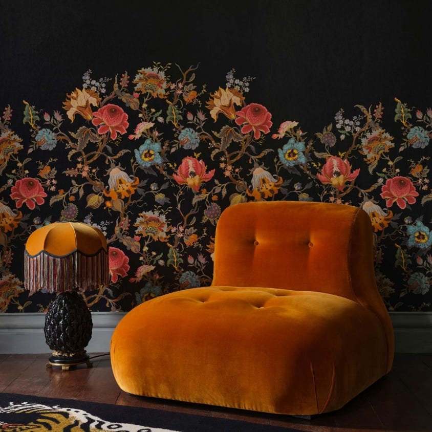 ARTEMIS Climbing Walls Wallpaper - Black - House of Hackney