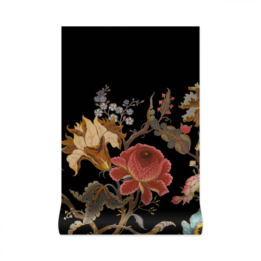 ARTEMIS Climbing Walls Wallpaper - Black - House of Hackney