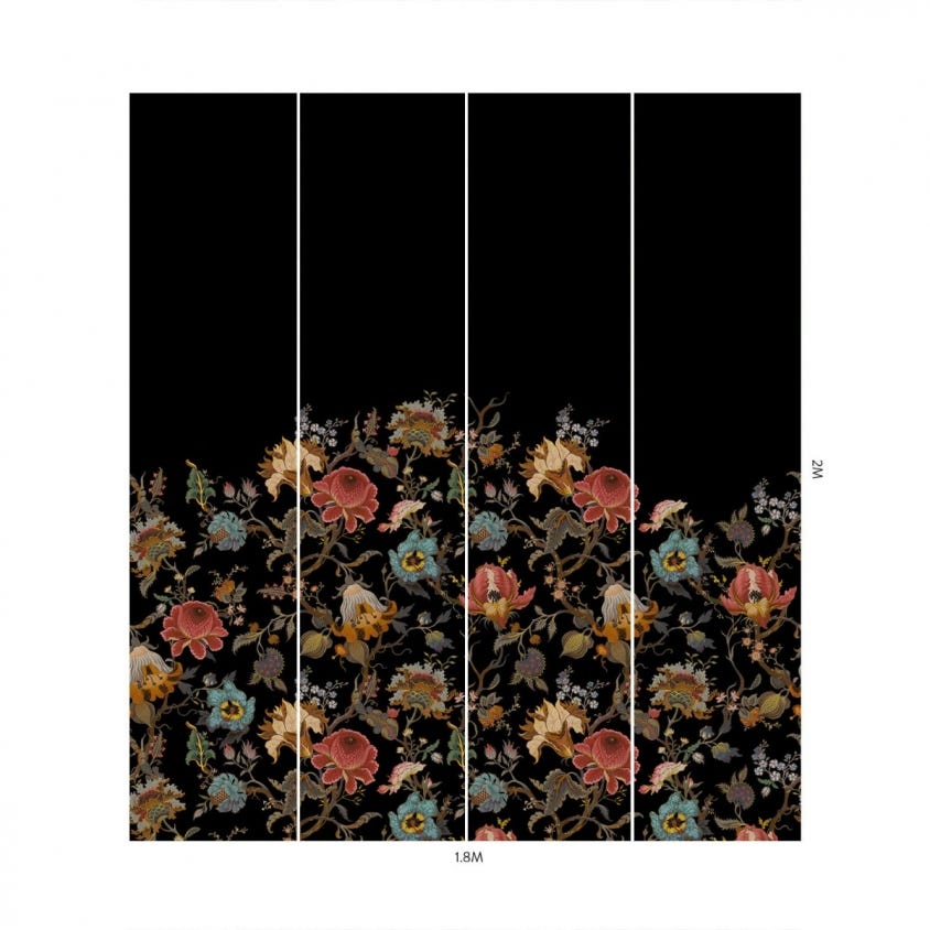 ARTEMIS Climbing Walls Wallpaper - Black - House of Hackney