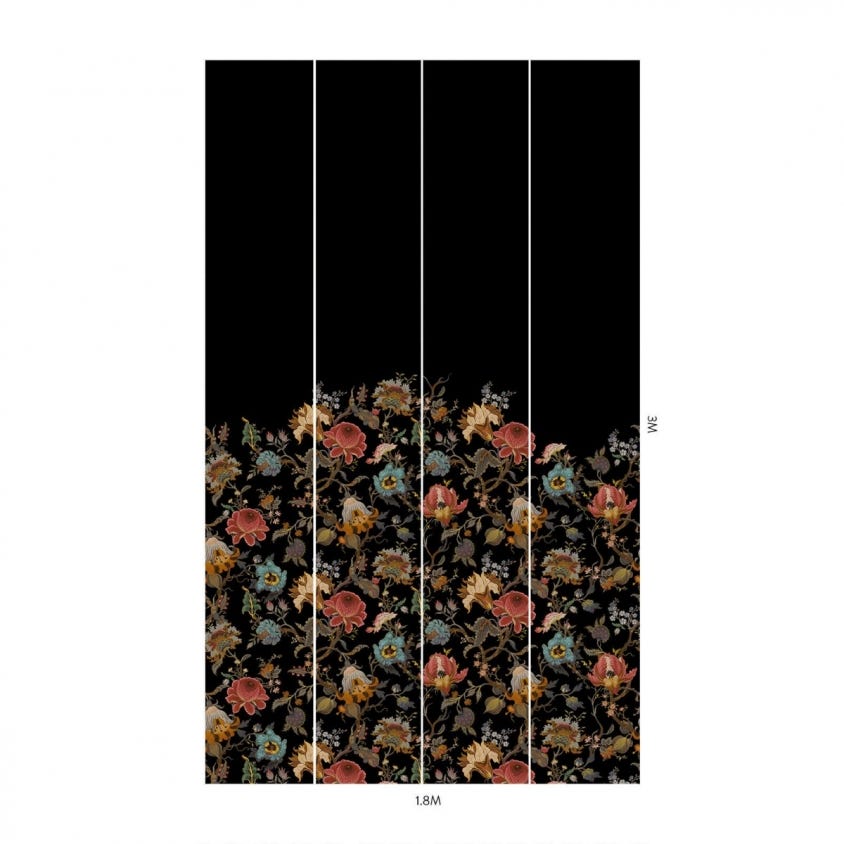 ARTEMIS Climbing Walls Wallpaper - Black - House of Hackney
