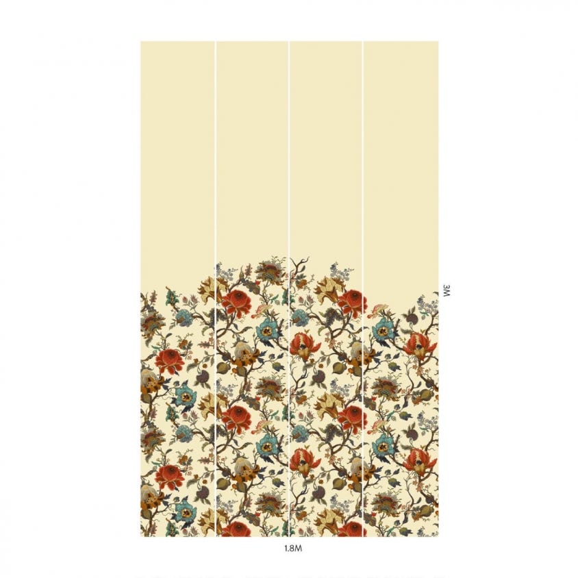 ARTEMIS Climbing Walls Wallpaper - Ecru - House of Hackney