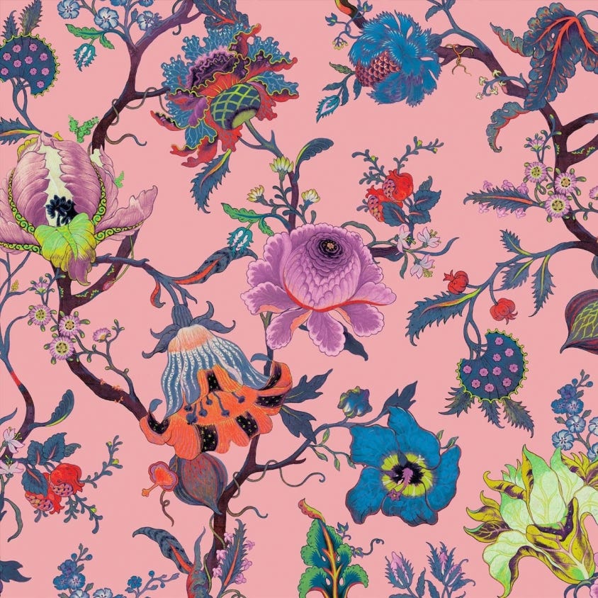 ARTEMIS Wallpaper - Amaranth-Pink - House of Hackney