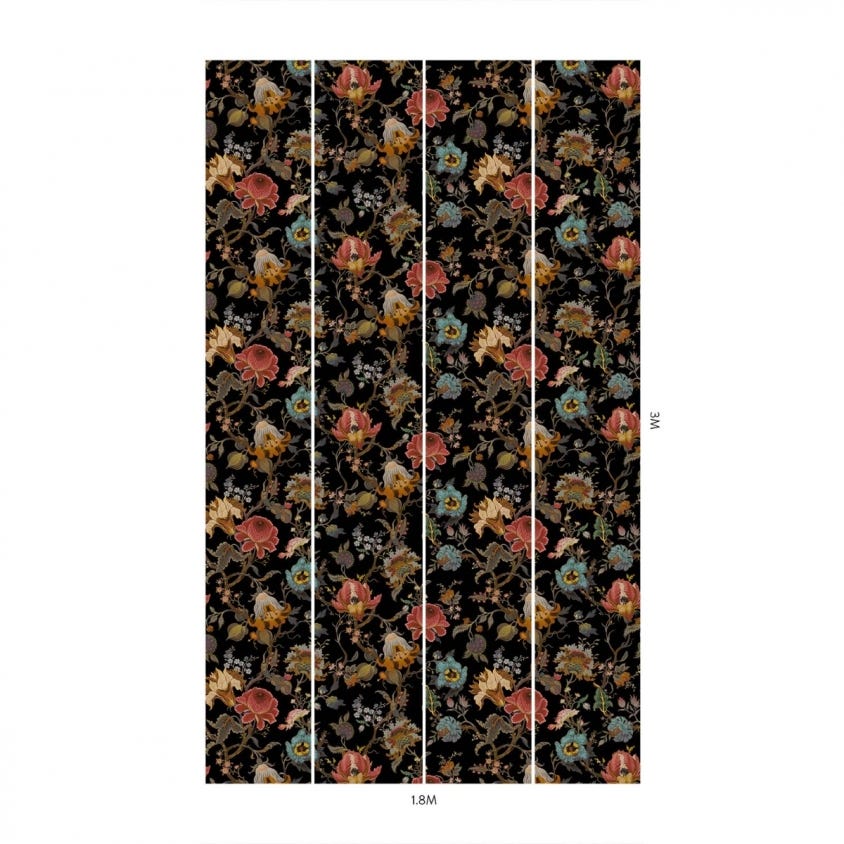 ARTEMIS Wallpaper - Black - House of Hackney