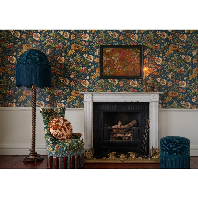AVALON Wallpaper - Petrol - House of Hackney