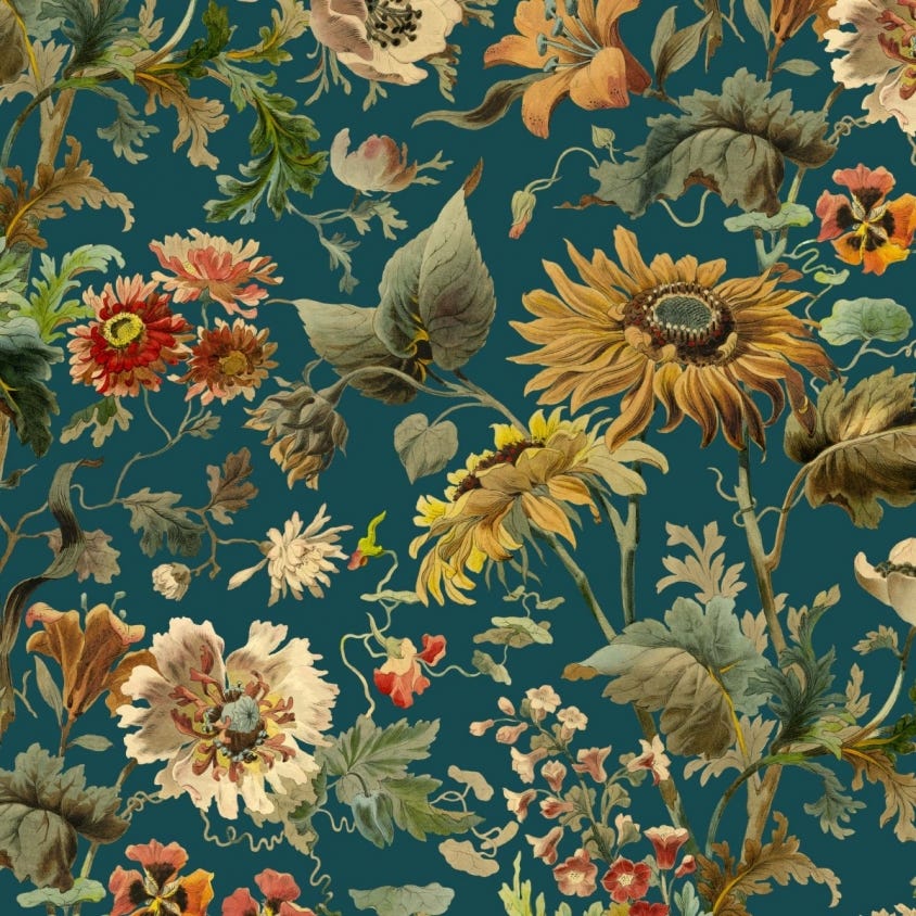 AVALON Wallpaper - Petrol - House of Hackney