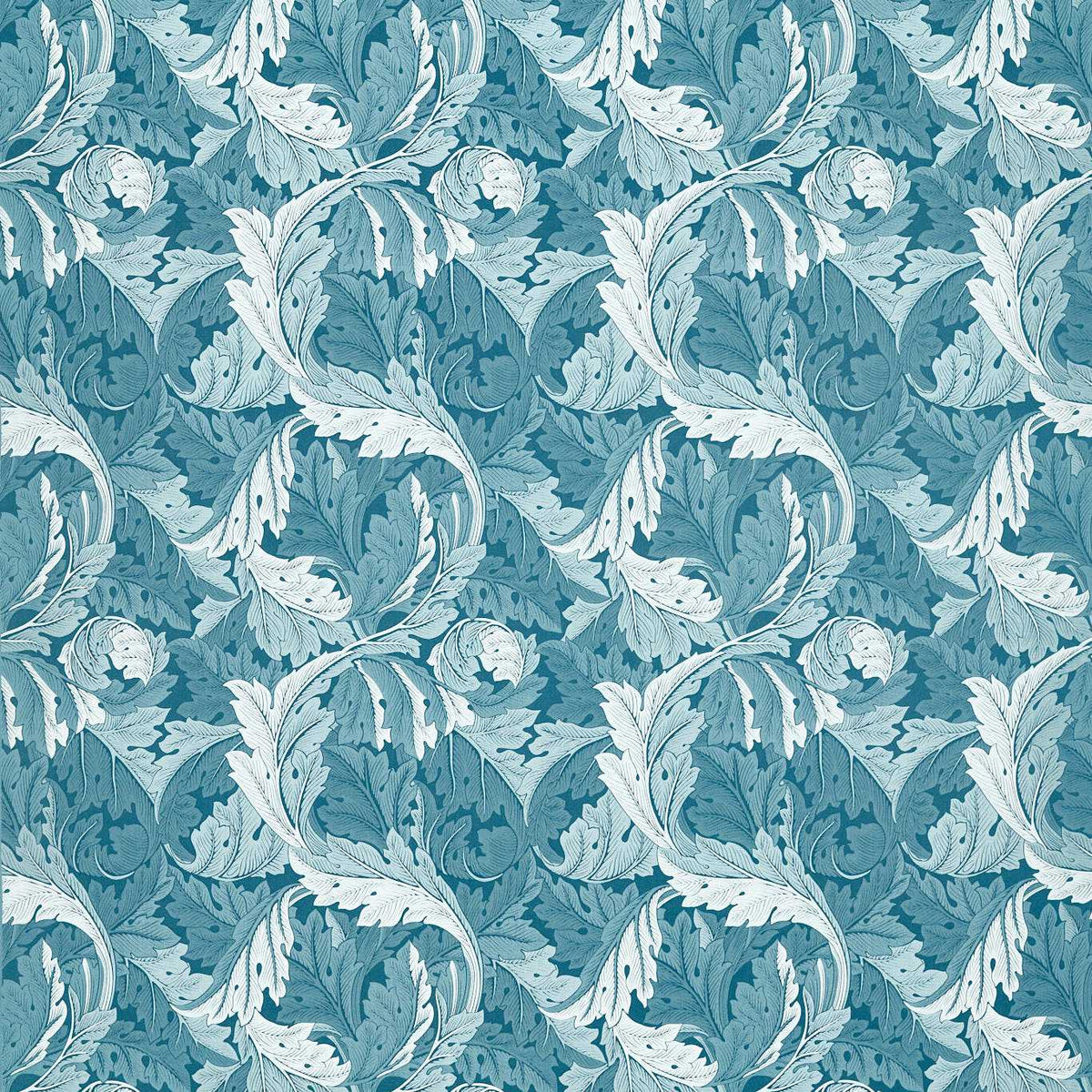 Acanthus Jacquard Fabric - Denim - F1740/01 - Clarke & Clarke