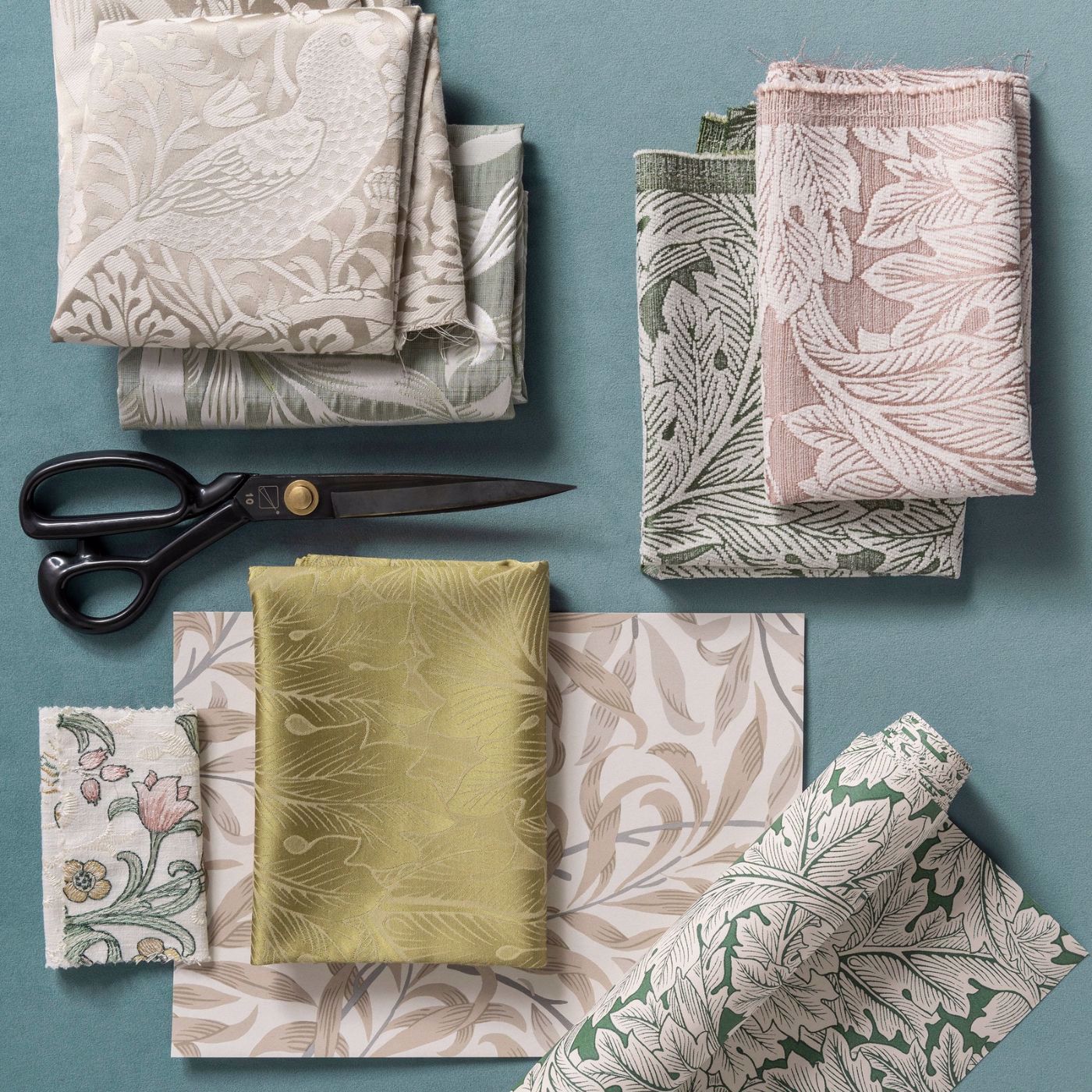 Acanthus Weave Fabric - Sage - F1741/04 - Clarke & Clarke