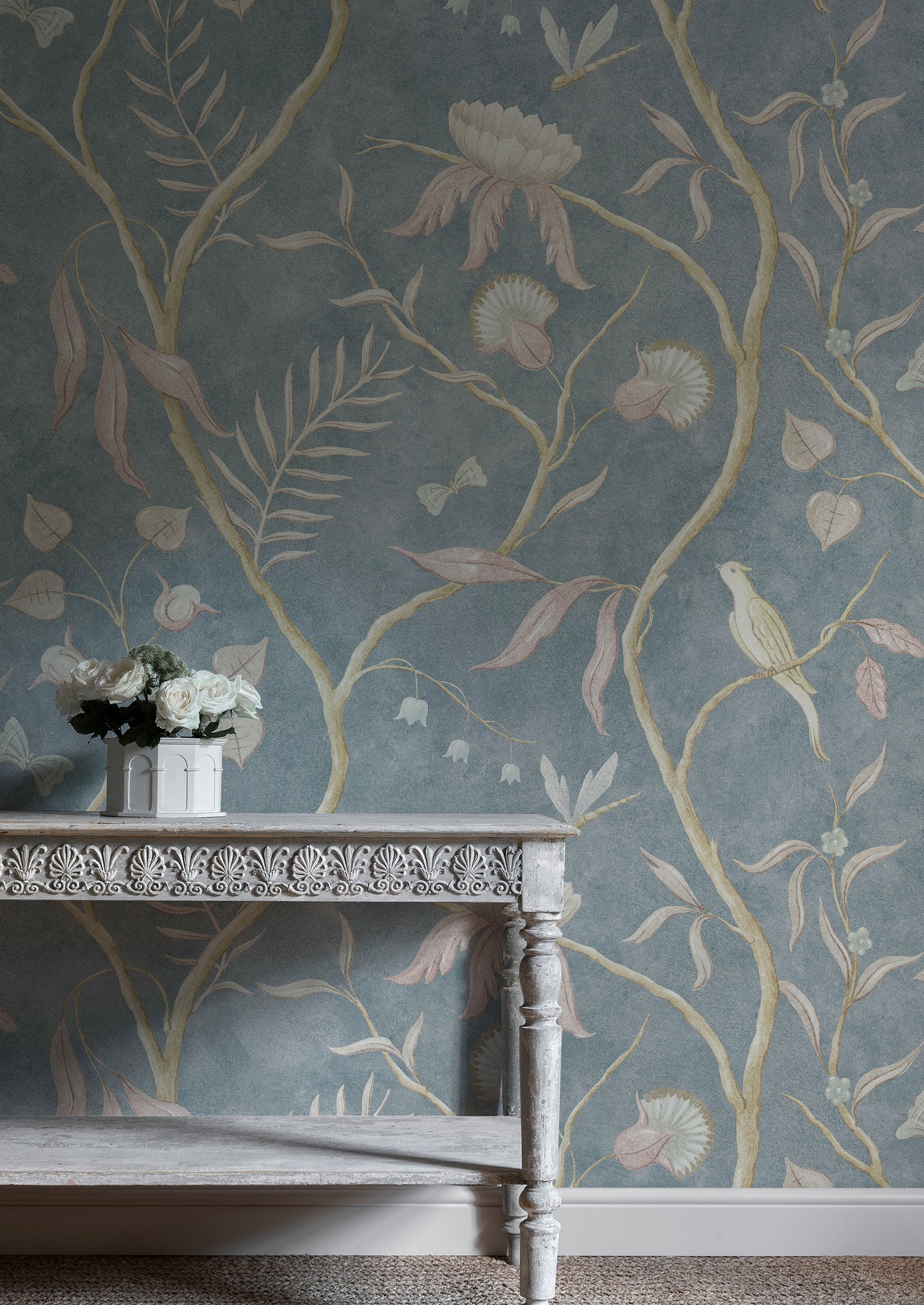 Adam's Eden Wallpaper - Blue - Lewis & Wood