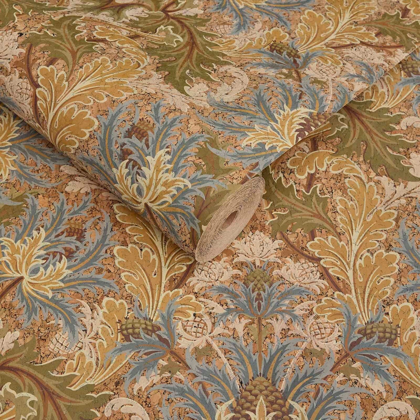 Aquifolia Cork Wallpaper - Dahlia - House of Hackney