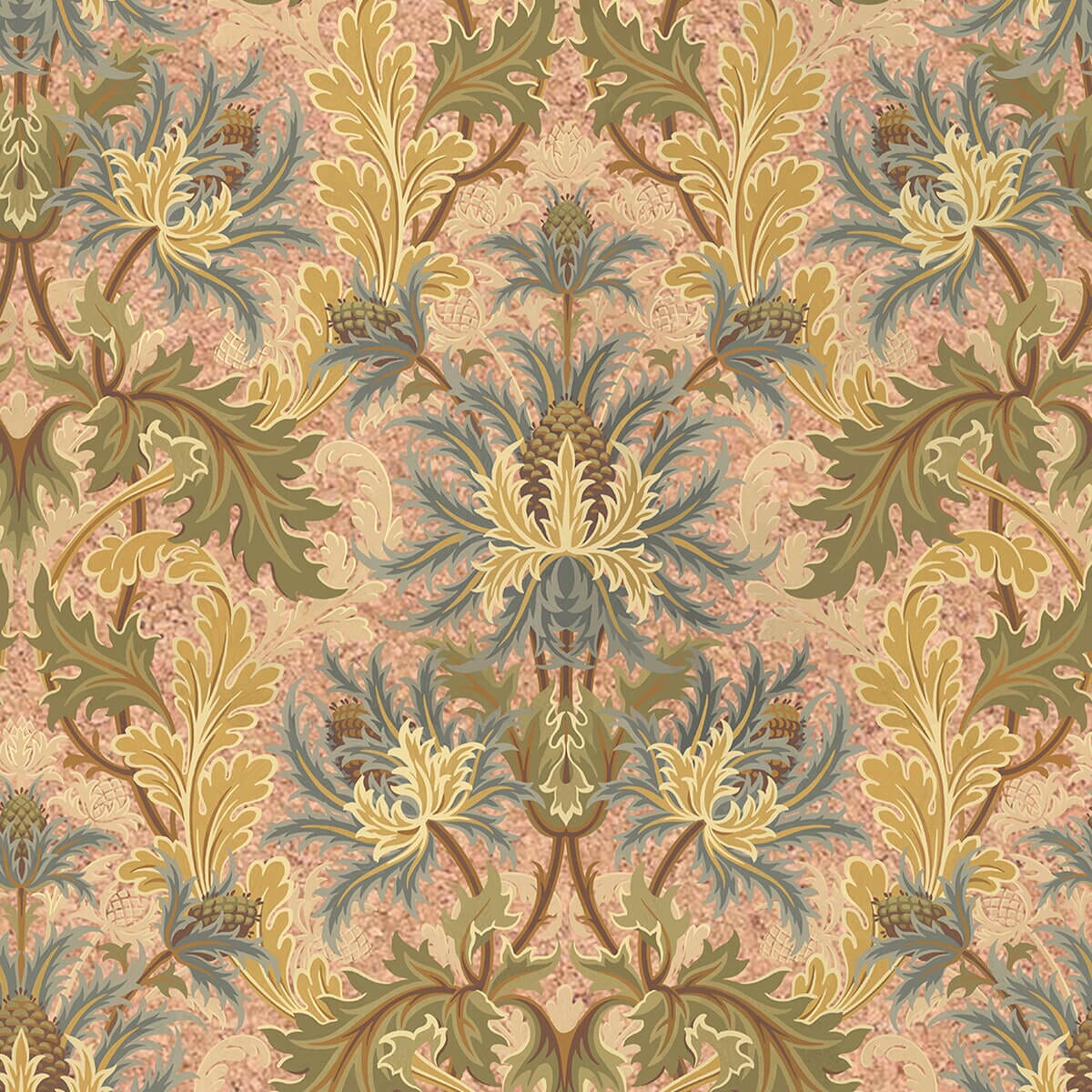 Aquifolia Cork Wallpaper - Dahlia - House of Hackney