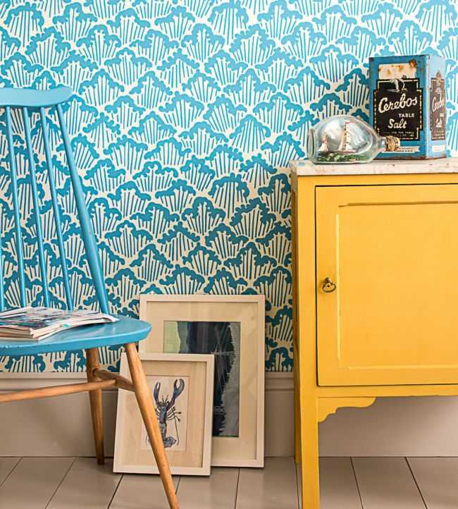 Aranami Wallpaper - Pavilion Blue - 4604 - Farrow & Ball