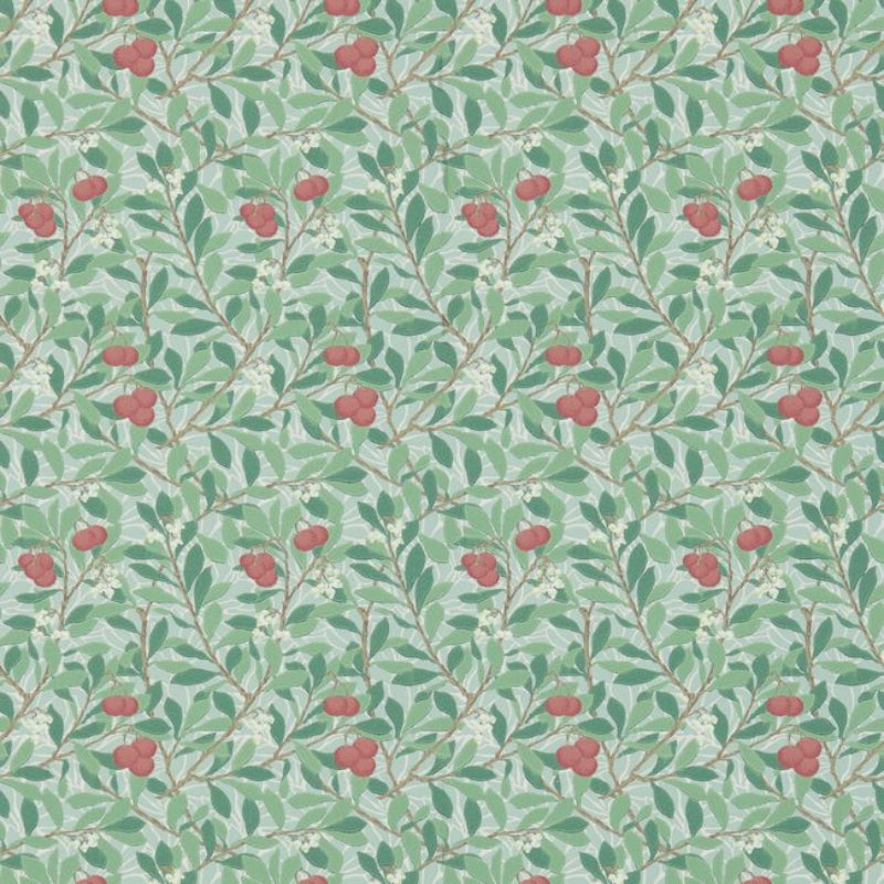 Arbutus Wallpaper - Thyme/Coral - 214719 - Morris & Co